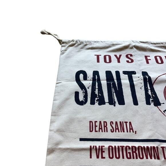 Toy Bag Santa Christmas Toy Drive Donation Holiday Spirit Giving - Picture 3 of 3